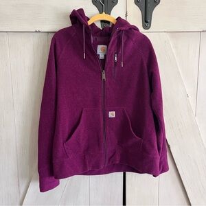 Carhartt Kentwood Purple Fleece Zip Jacket Size Large